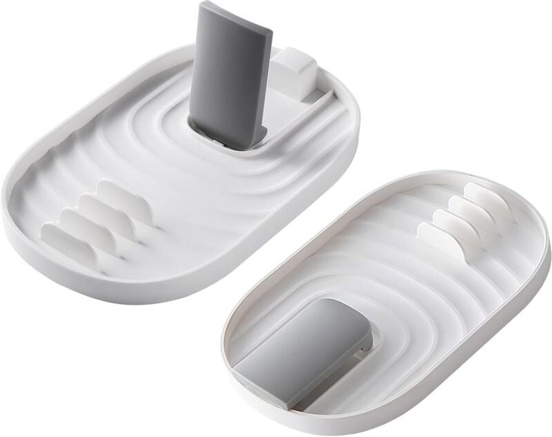 2-teilige Küchenlöffelablage für Topfdeckel und Löffelhalter, Küchenutensilienständer, Löffeltablett, Aufbewahrung für T...