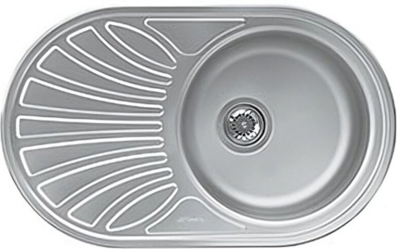 Edelstahlspüle 78x48 cm