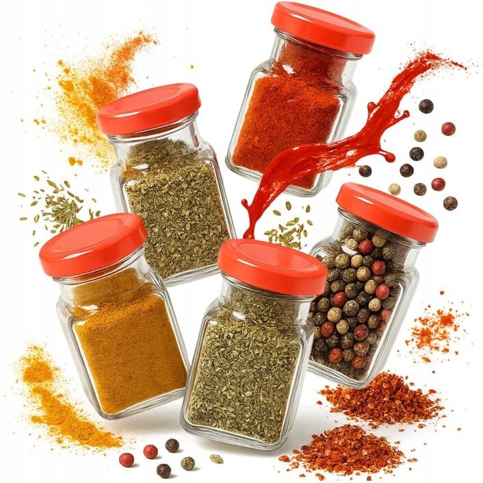 50x quadratische Glasbehälter 150ml Konfitüre Honig Hochzeit + Deckel fi 53