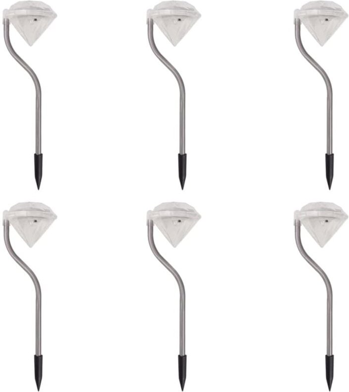 LED-Solarleuchten 6 Stk. 9x7,8x29,5 cm Vidaxl