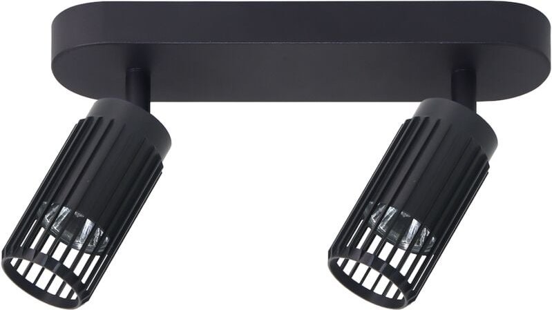 VERTIKALER SCHWARZER SPOT 2xGU10