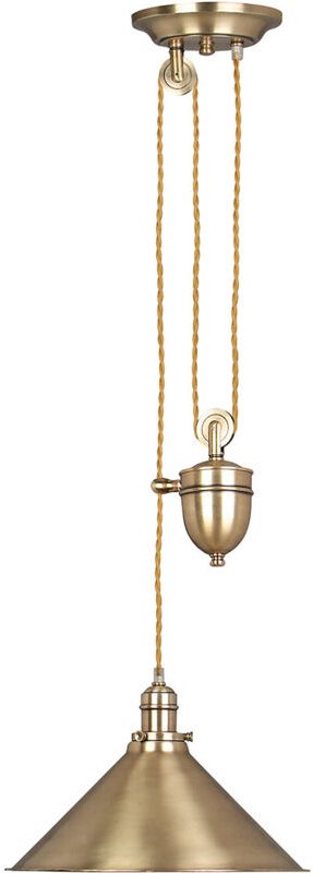 Elstead Provence - 1 Light Dome Deckenanhänger aus Messing, E27