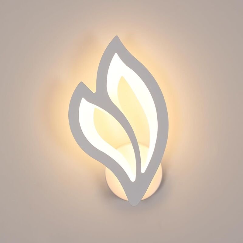 Led Innenwandlampe Weiß, Moderne Kreative Wandleuchte in Form einer Blume aus Acryl 13W 1500LM 3000K Warmweißes Licht, W...