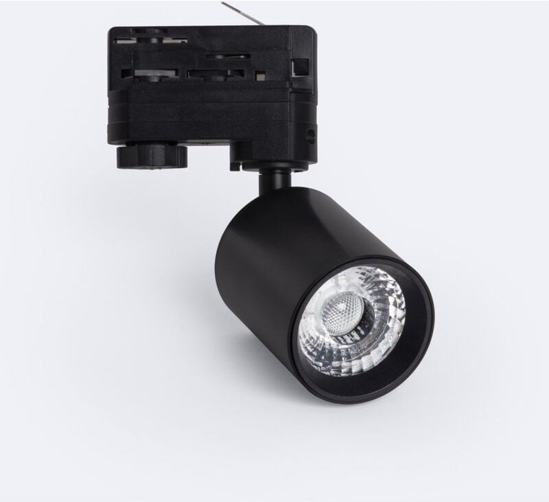 Ledkia - 3-Phasenstromschiene LED-Strahler 10W Dimmbar Mallet Schwarz 4000K Neutralweiß