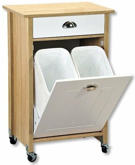 Küchenwagen mit Mülltonne