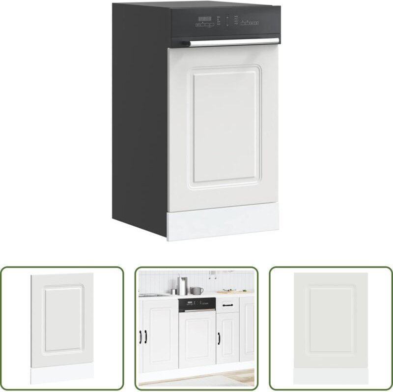 Holzwerkstoff - Geschirrspülerblende Kalmar Weiß 45x1,5x67 cm Holzwerkstoff