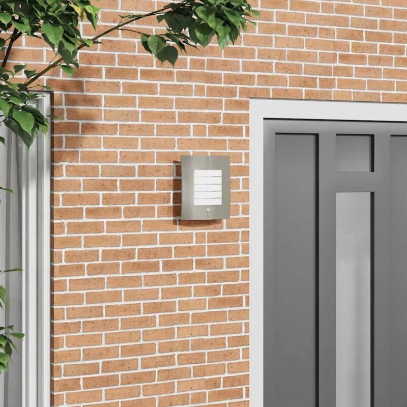 Außenwandleuchte 2 pcs Silber 23.5 x 10.5 x 26 cm Edelstahl Vidaxl