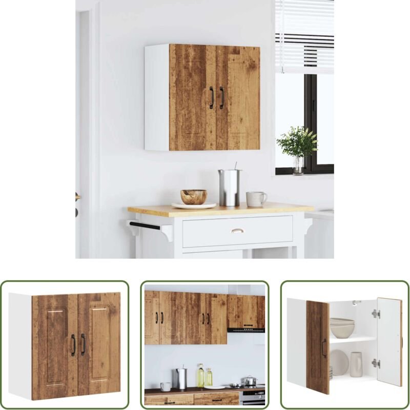 vidaXL Altholzoptik - Küchen-Hängeschrank Kalmar Altholz-Optik Holzwerkstoff