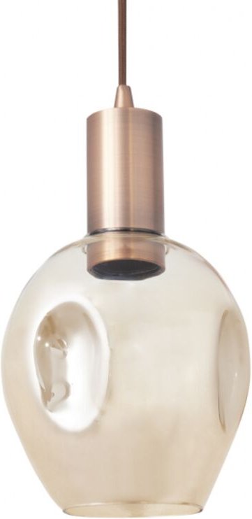 Fabrilamp - Meteoro Pendelleuchte 1xe27 Antik-Kupfer/ambar Regx14 3 Vertiefungen de .