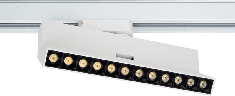 Efectoled - 1-Phasenstromschiene Linear LED-Strahler 12W Dimmbar cct Wählbar Elegant Optic Weiß (3000K - 4000K - 5000K) ...
