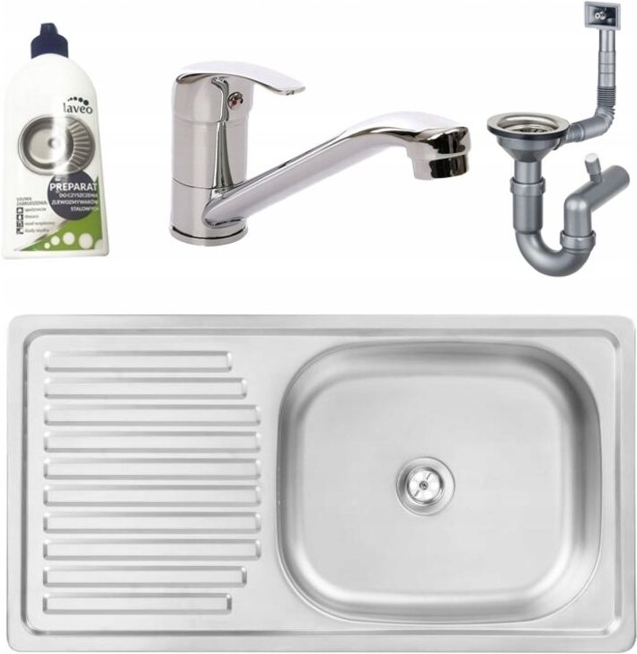 Dino Einzelbecken Einbauspüle Set 75x40 cm