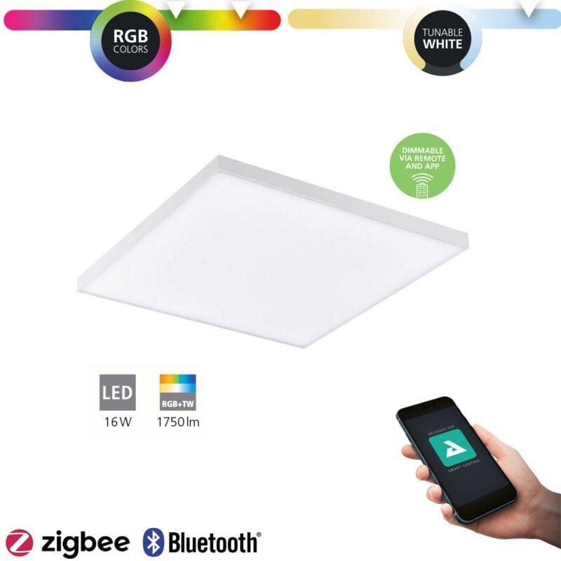 Led cct Deckenleuchte Turcona-Z 30x30cm weiß rgb Smart Home connect.Z Lampe - Eglo