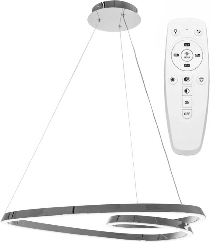 Toolight - deckenlampe ring led + fernbedienung APP7798-CP chrome