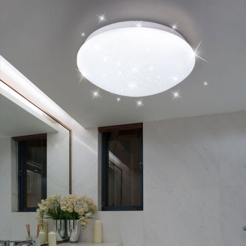 Etc-shop - Deckenleuchte Sternenhimmel led Küchenlampe Deckenlampe Schlafzimmer, weiß, 8W 560lm kaltweiß, DxH 21,5 x 7,8...
