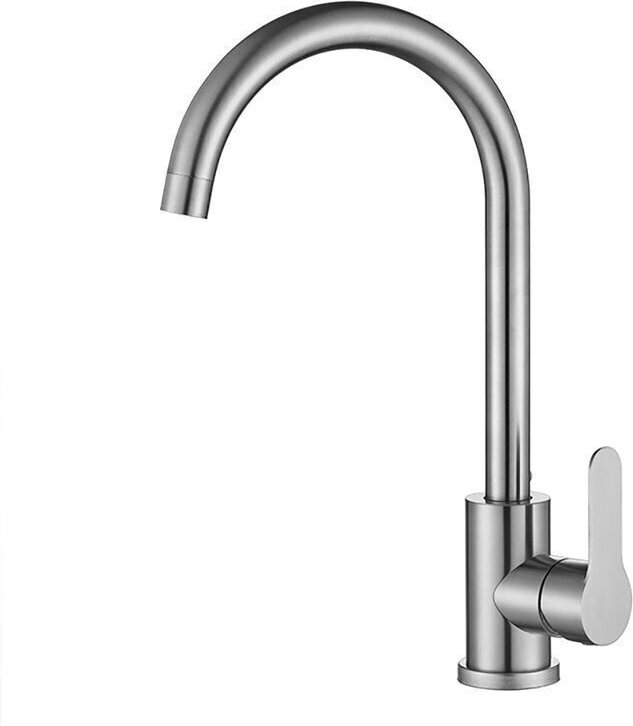 Tigrezy Küchenarmatur aus Edelstahl 304 mit hohem Auslauf, Küchenmischbatterie