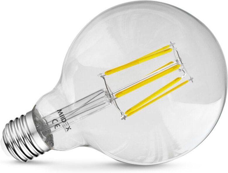 LED-Glühfadenampulle - Globe E27 2700K Warmweiß - G95 - 8W - Goldene Oberfläche