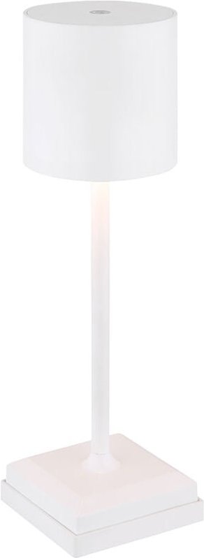 Globo Lighting - Tischleuchte Beistellleuchte Schlafzimmerlampe led Touchdimmer Akku weiß h 32 cm