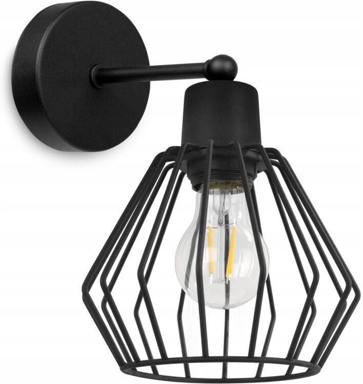 Wandleuchte, Quadratische Lampe, Metallleuchte, Draht, Led