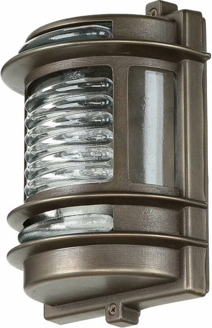 Licht-erlebnisse - Wandlampe außen Schwarz antik Glas Messing massiv Außenleuchte Wand Haus