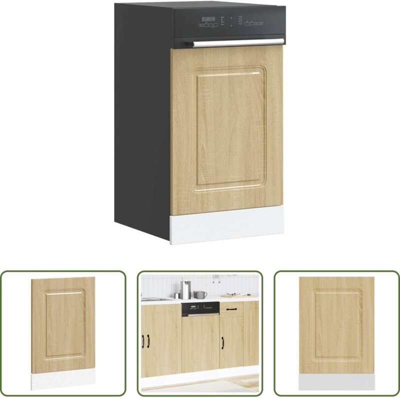 vidaXL Spülmaschinenblende - Geschirrspülerblende Kalmar Sonoma-Eiche 45x1,5x67 cm