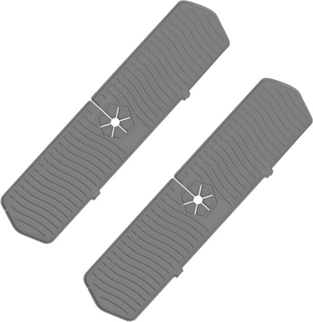 2 stücke KüChenspüLe Spritzwasserhahn Matte SpritzfäNger, TropffäNger mit , Mehrzweck-Abtropfmatte für KüChengeschirr