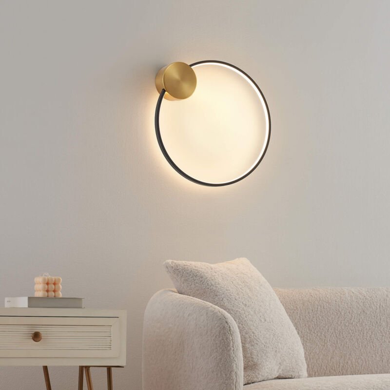 Schwarze Messing Decken- oder Wandlampe 40 d - Alisa