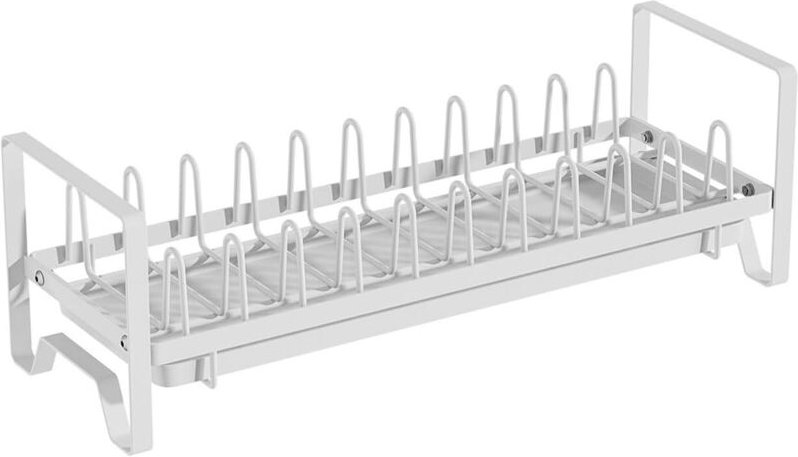 Praktischer weißer Geschirrständer für die Küche, funktionaler Geschirrständer, Ablage für Geschirrständer, ...