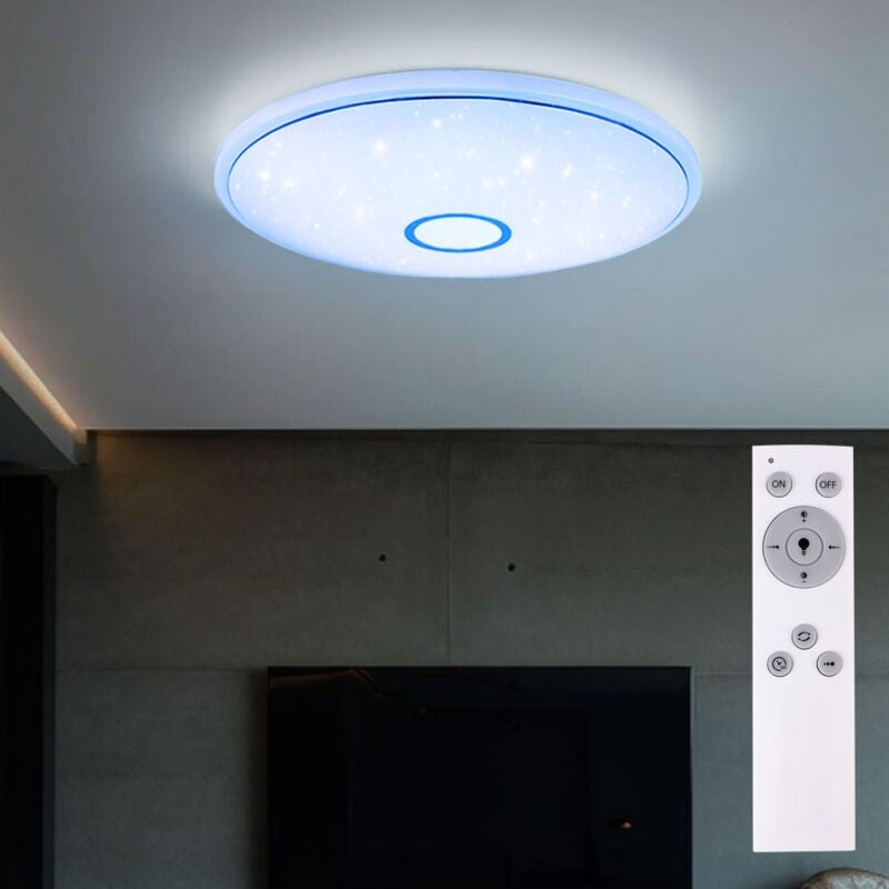 Globo - Deckenleuchte Smart led dimmbar Deckenlampe Farbwechsel Deckenlampe mit Sprachsteuerung per App, Farbwechsel, 1x...