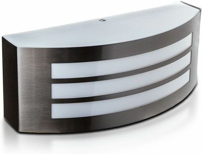 V-TAC Vt-7680 LED-Wandlampenhalter in modernem Design aus Stahl IP44 für E27-Lampe graue Farbe Sku 7514