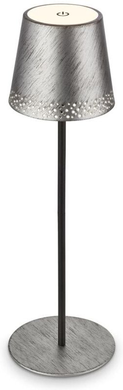 Thumbnail - LED Akku-Tischleuchte Tischlampe höhenverstellbar IP44 silber RGB innen außen