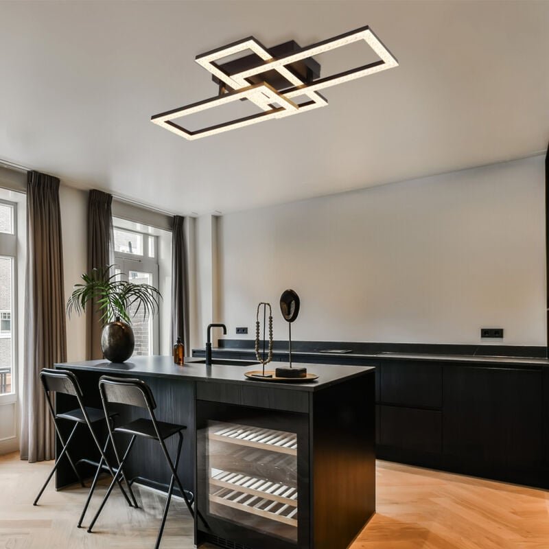 Globo Lighting - Deckenleuchte led Kristalle Deckenlampe Wohnzimmerleuchte beweglich l 61 cm