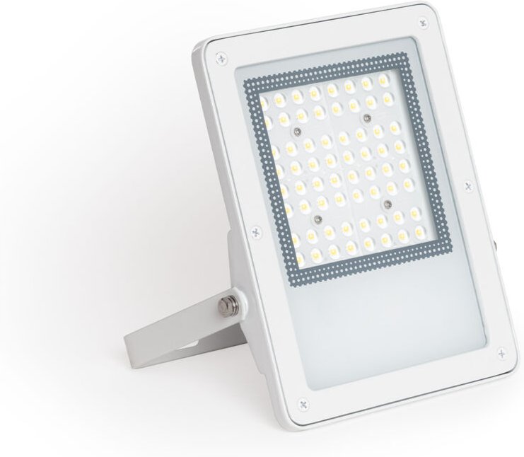 Led Fluter 50W Dimmbar triac 170 lm/W IP65 elegance Slim pro Weiss 4000K Neutralweiß Asymmetrisch 30ºx90º