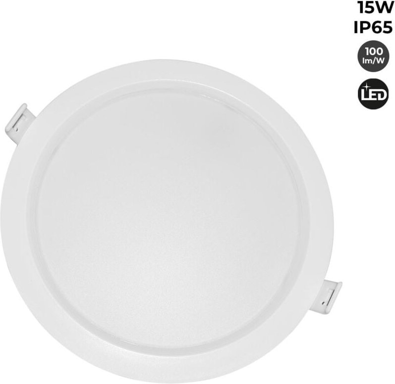 Wasserdichtes LED-Downlight zum Einbauen - IP65 - 15W - ø