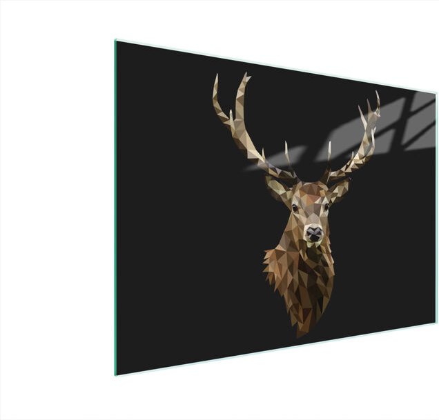 Glasschneidebrett 40x30 Hirsch
