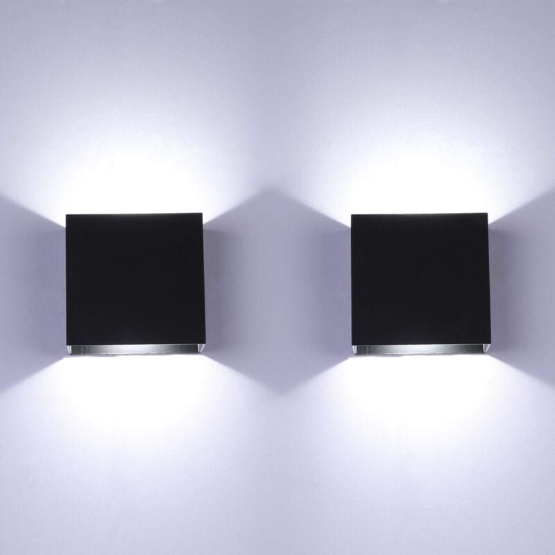 LED-Wandleuchte für den Innenbereich, Up-Down-Wandleuchte, schwarze Wandlampe, moderne 6 w, Aluminium-Beleuchtungskörper...