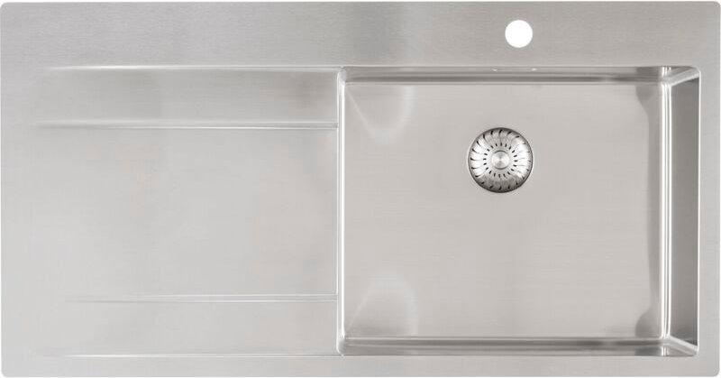 Solido Edelstahlspüle Abtropfteil links, Unterbau ab 600mm, 1000x520mm