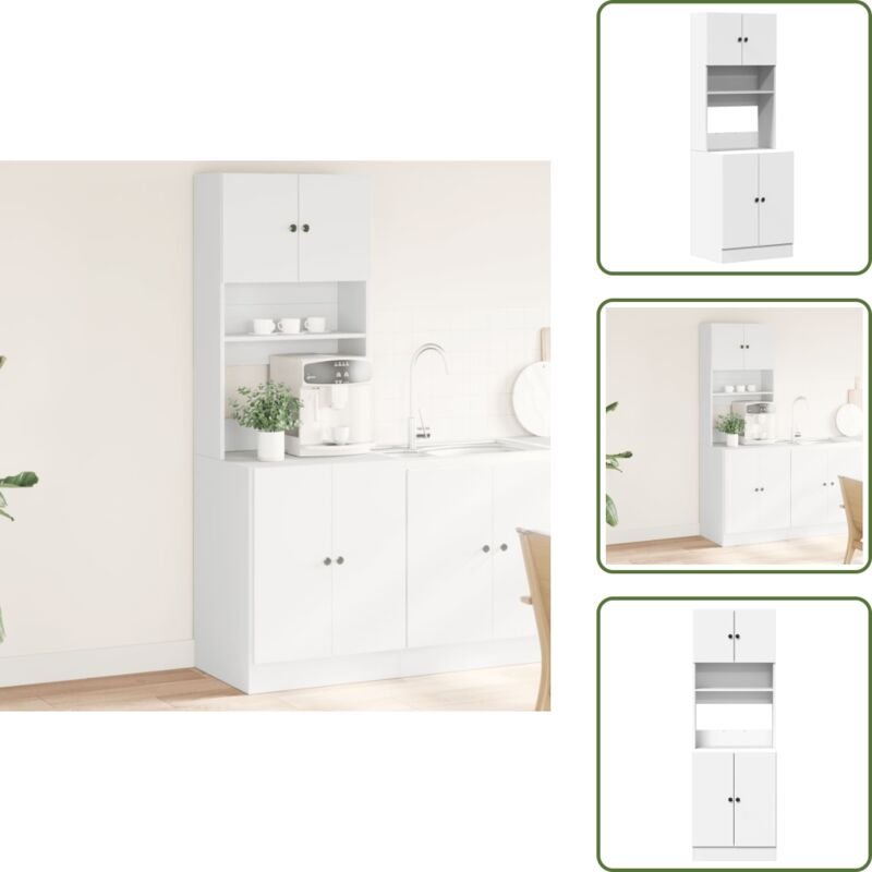 Küchenregal - vidaXL Küchenschrank Weiß 60x50x180 cm Holzwerkstoff - Stauraum