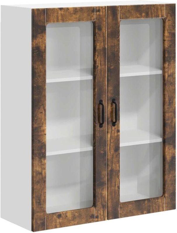 Küchenwandschrank mit Tür Geräucherte Eiche 80 x 31 x 100 cm vidaXL