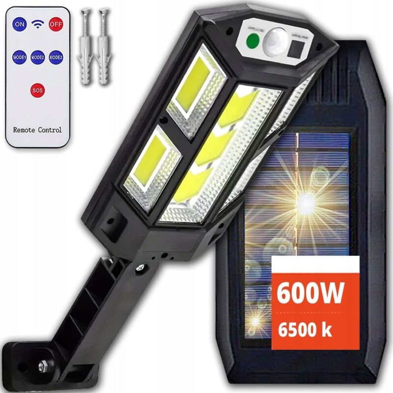 Solar Gartenlampe, Bewegungsmelder, Dämmerung, 200W, Laterne