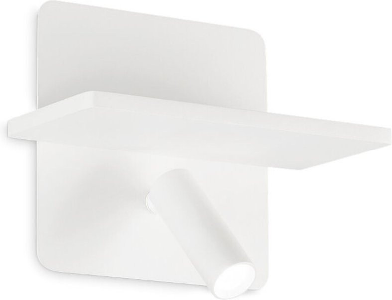 Piano 2-flammiges LED-Leselicht Weiß, eingebauter Schalter, 3000 k, nicht dimmbar - Ideal Lux