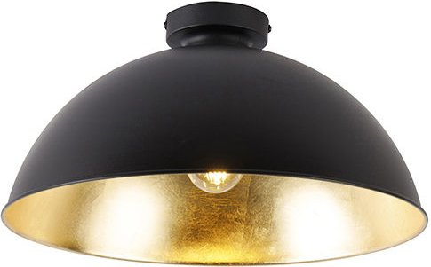 Deckenleuchte schwarz mit Gold 42 cm verstellbar - Magnax