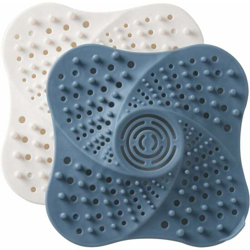 FOREHILL 2er-Set Duschhaarfänger, Duschhaarfänger mit Saugnapf, Waschbecken-Sieb, Badewannenstöpsel, Haarfänger, Duschab...