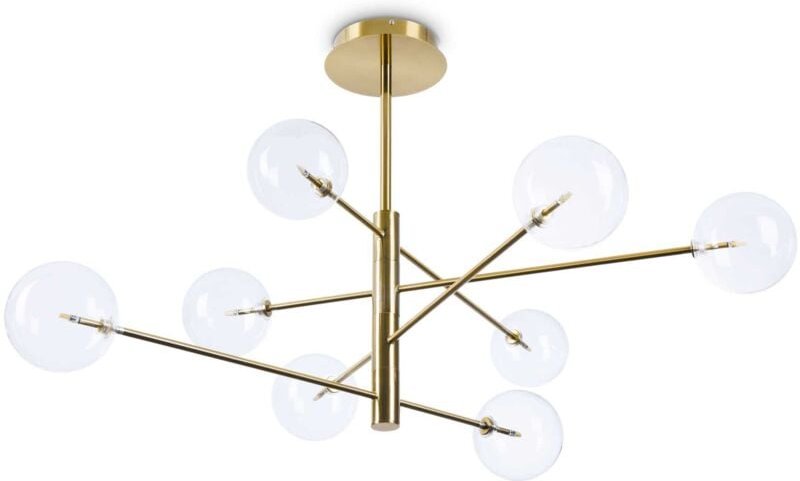 Ideal Lux - equinoxe 8 Light Multi Arm Halbbündige Deckenleuchte Messing