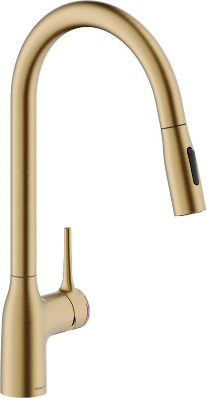 Küchenspülmischer mit ausziehbarer Zweistrahl-Dusche in gebürstetem Gold mit PVD-Beschichtung Nobili MANIA CU128137GTP G...