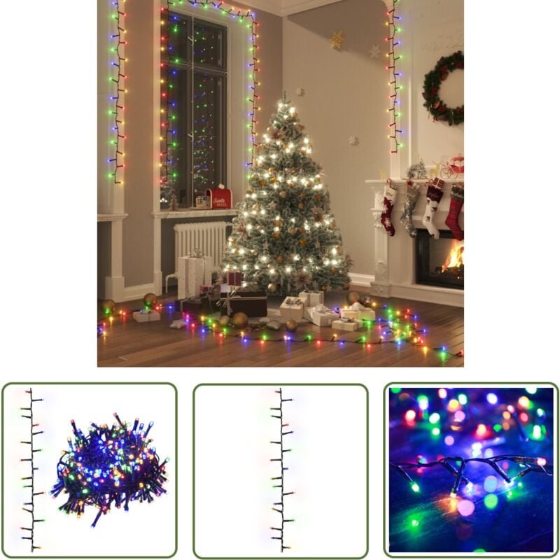 LED-Lichterkette mit 2000 LEDs Mehrfarbig 45 m pvc - Weihnachtsdeko - LED-Lichtringe - Lichterkette - Outdoor Beleuchtun...