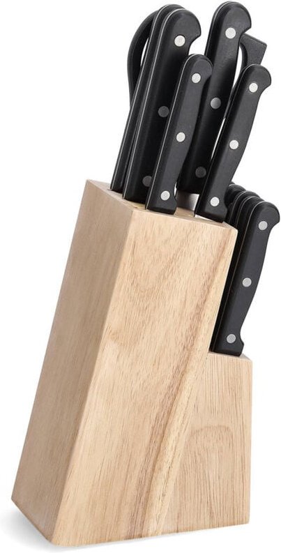 Thumbnail - Messerblock aus Holz mit Messern, 13-teiliges Set