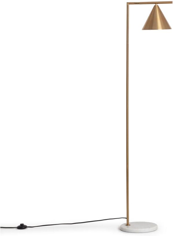 Efectoled - Stehlampe aus Marmor und Metall Tinos Gold