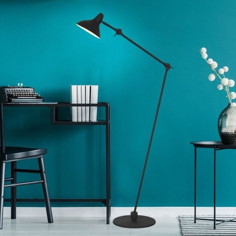 Steinhauer - Anne Lighting - stehlampe - Kasket - schwarz - metall - ø 30cm -