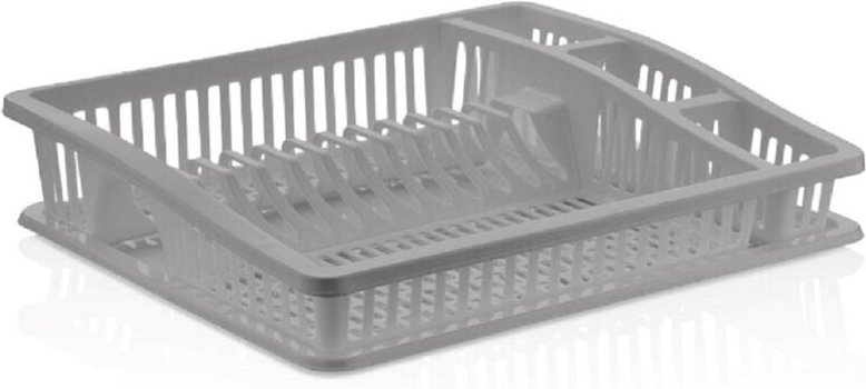 Michelino - Vielseitiges Abtropfgestell mit Mehrfachfächern und Untersetzer, Spülmaschinengeeignet