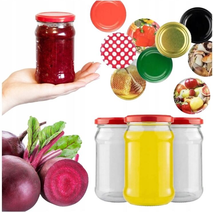 105x GLASGLAS 315ml FÜR MARMELADE UND HONIG MIT DECKEL ZUM EINKAUFEN 105 Stück.